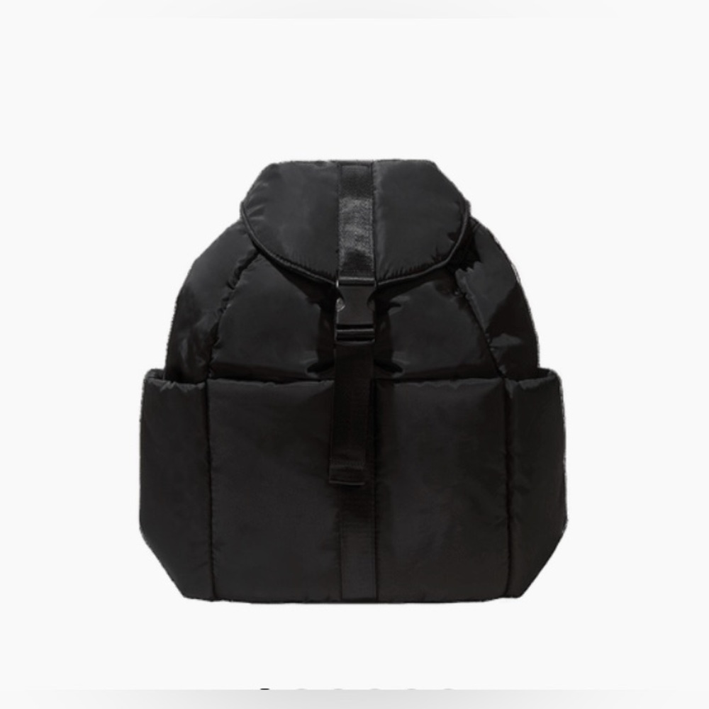 Summer & Rose Puffer Backpack, Tote Bag, Black Backpack